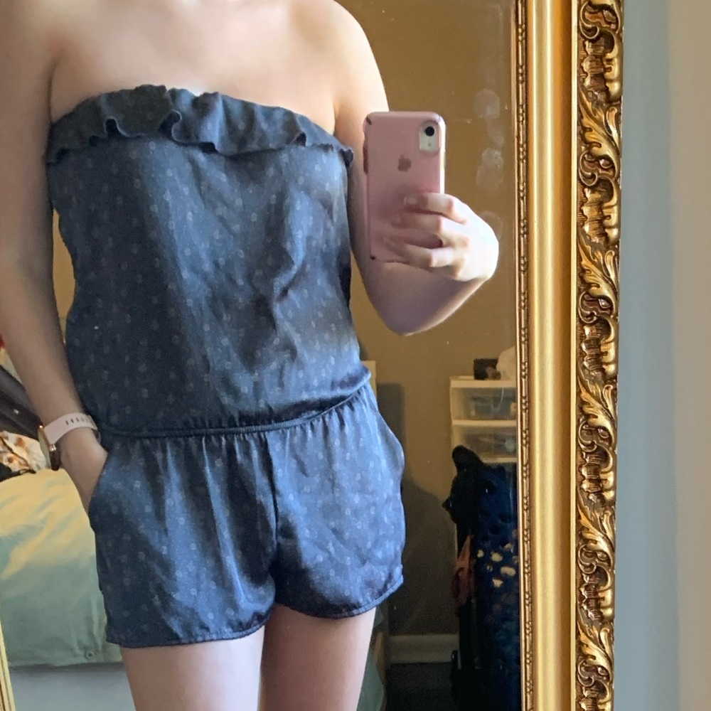 Silky Strapless Romper